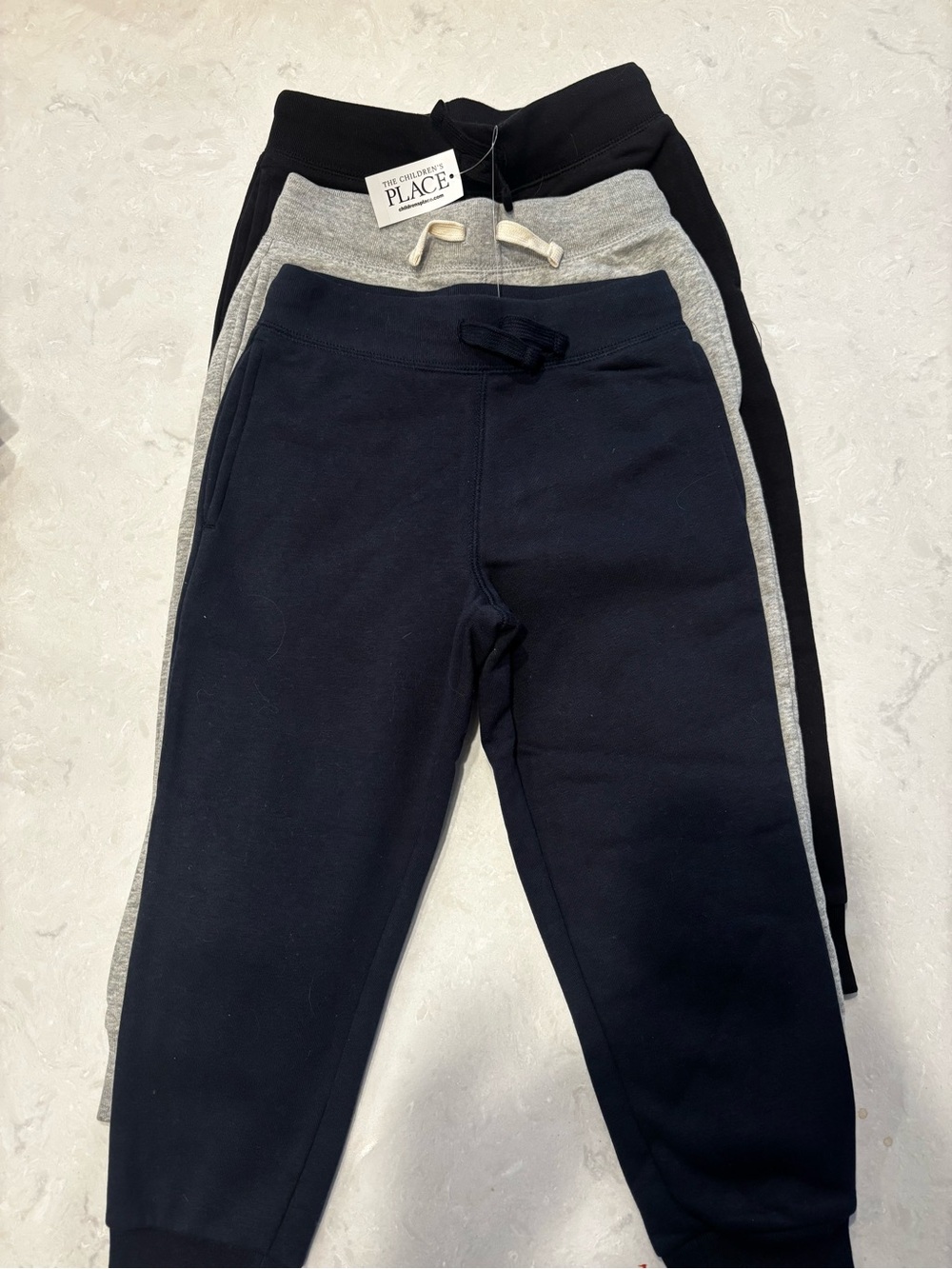 NWT! The Children’s Place 3-Pack Boys' Navy, Gray & Black Joggers Size S 5/6